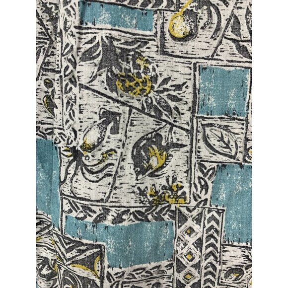 Nui Nalu Men Hawaiian Shirt Size Large Gray Floral Short Sleeve Button Up Aloha - Picture 7 of 9